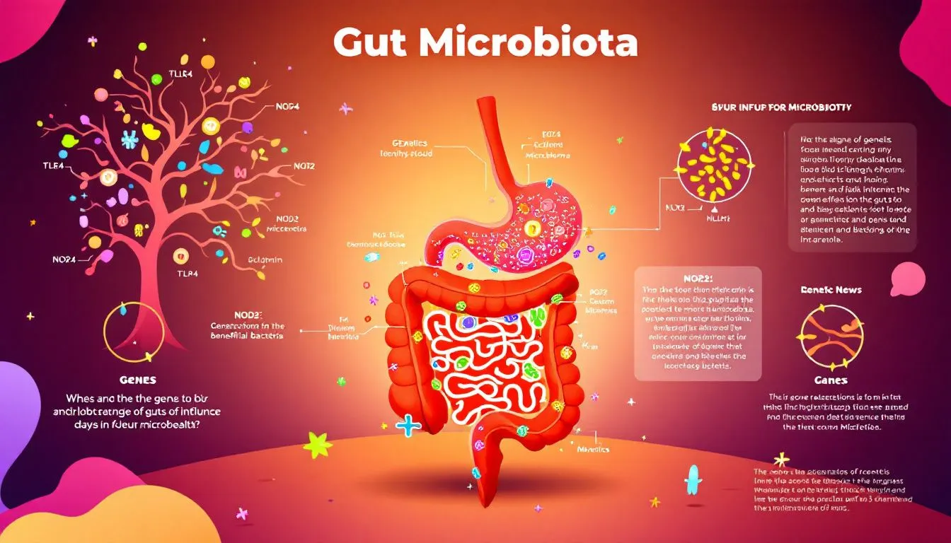 An illustration of gut microbiota and its role in digestive health.