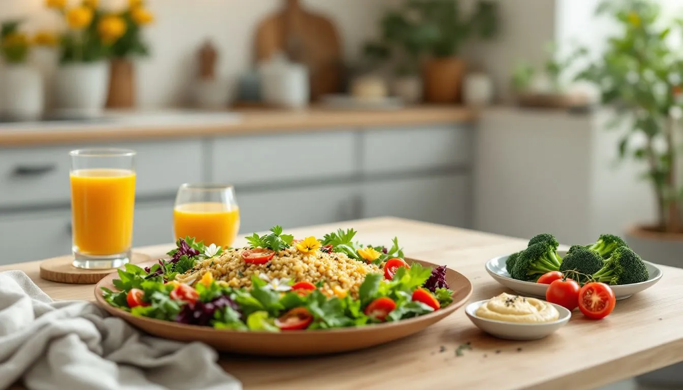 A healthy meal plan for MTHFR diet including folate rich foods.