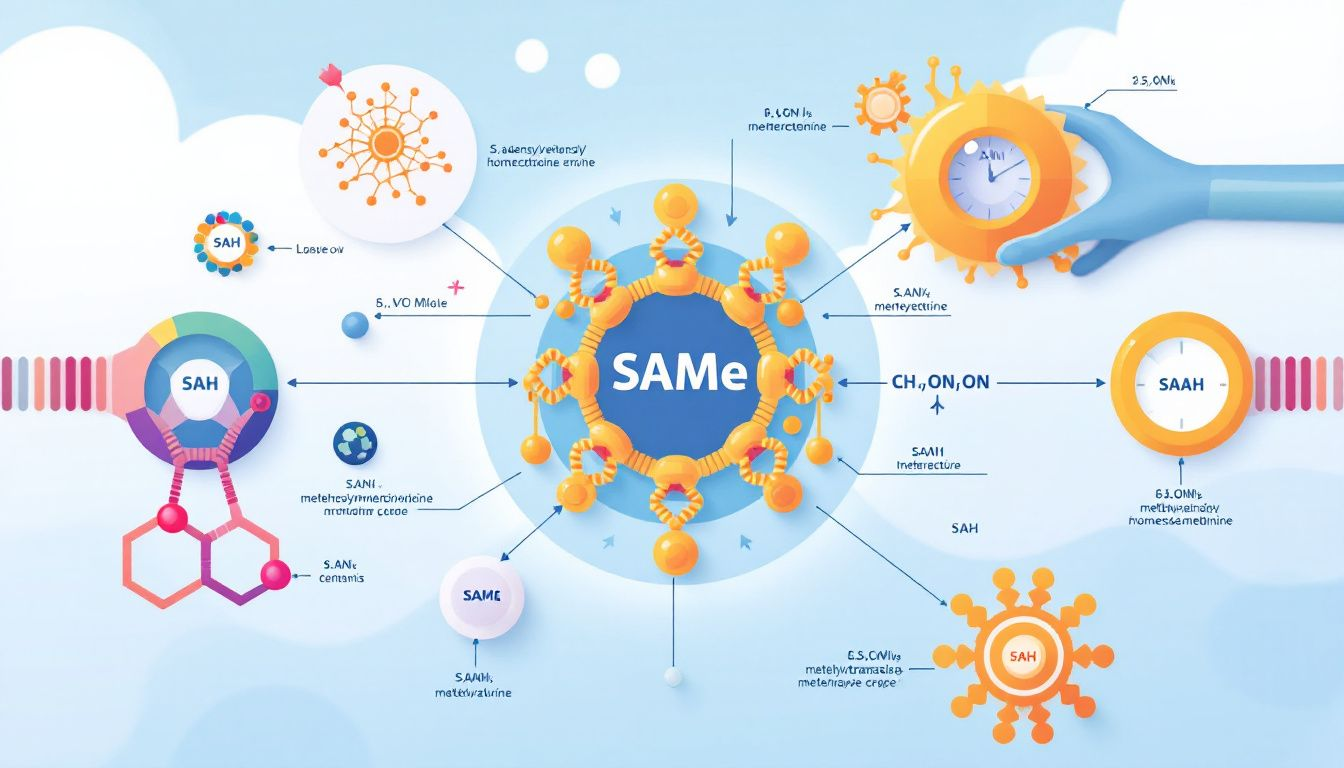 An illustration depicting the methylation cycle and its causes.