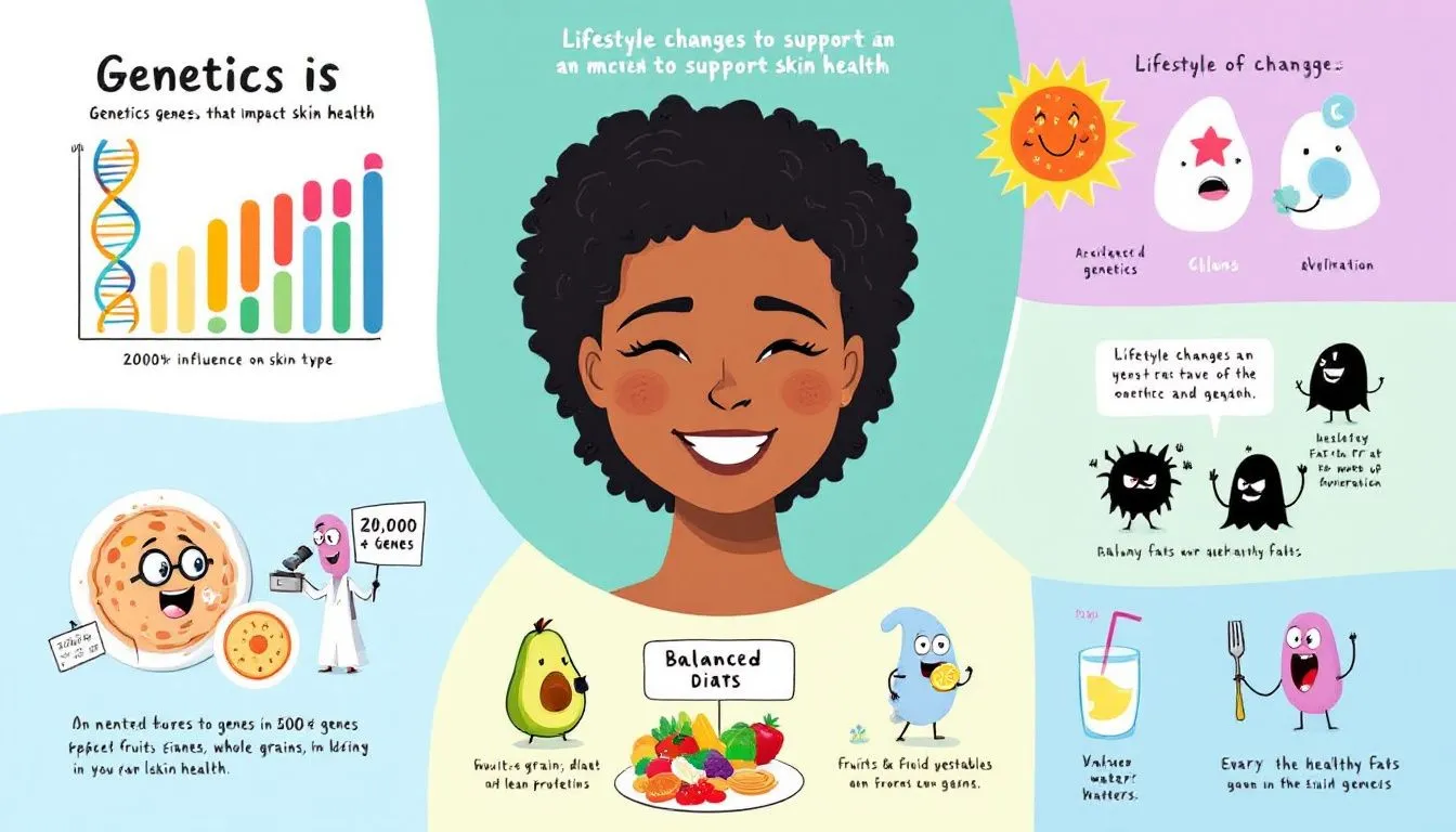 Lifestyle changes to support skin health.